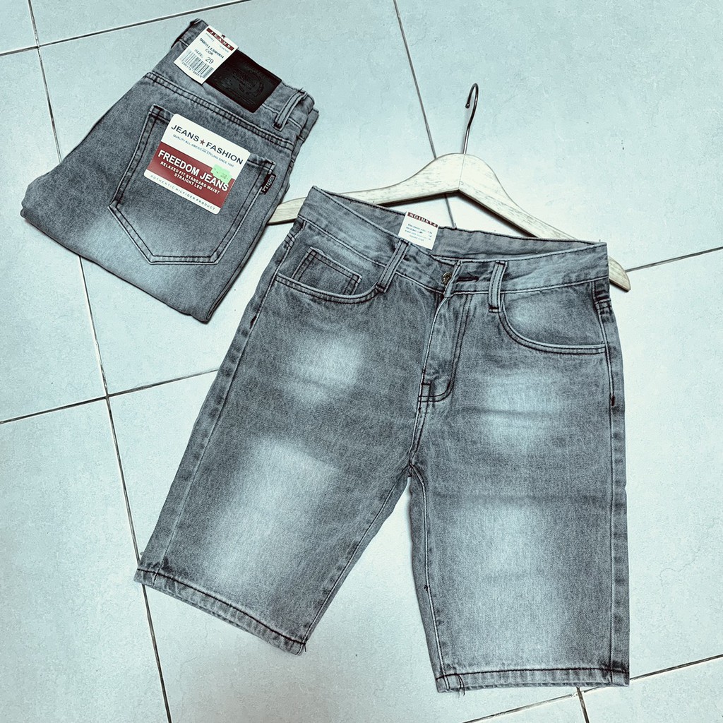 Quần Short Jean Nam Hai Sọc Rách | BigBuy360 - bigbuy360.vn
