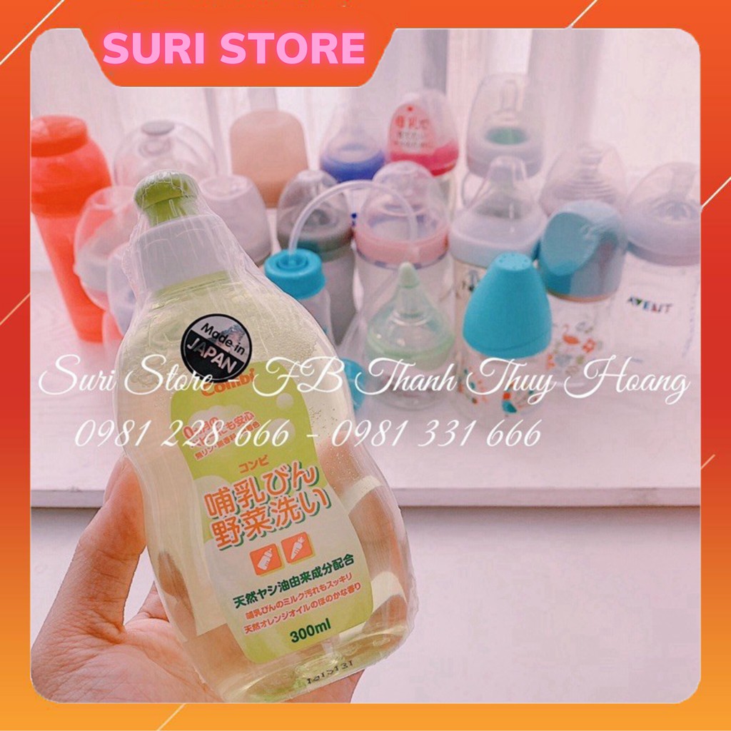 Nước rửa bình sữa và rau quả Combi 300ml