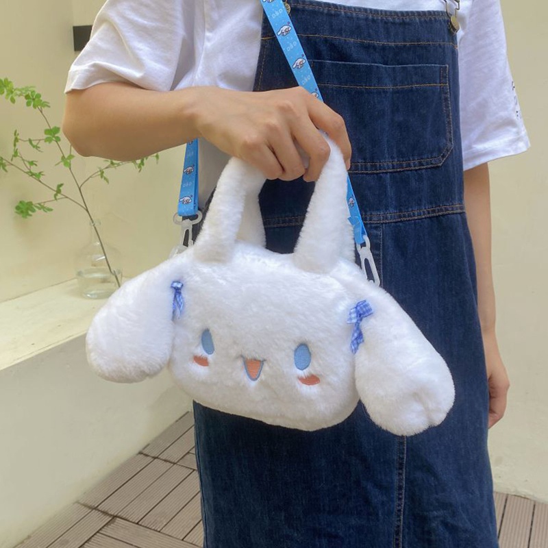 Túi Đeo Chéo Nhỏ Bằng Vải Bông Họa Tiết Hoạt Hình Dễ Thương Có Thể Điều Chỉnh Cho Bé Gái