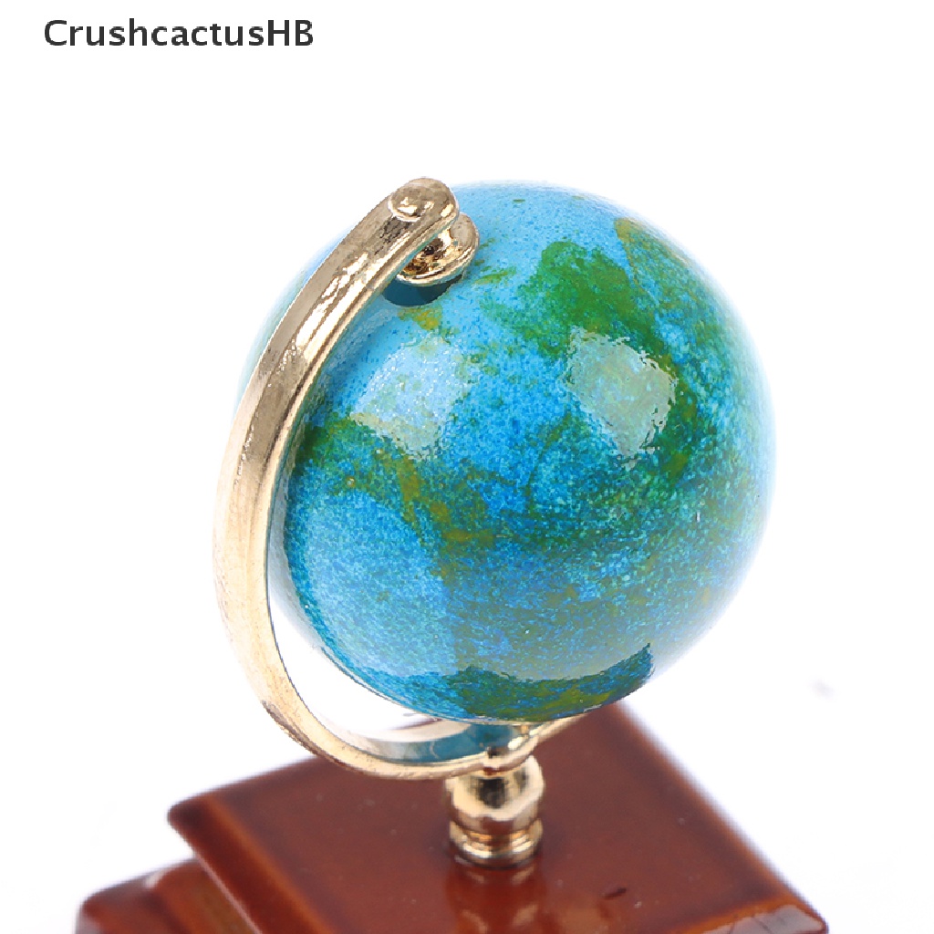 [CrushcactusHB] 1PCS Mini Metal 1:12 Vintage Blue World Globe Miniature Dollhouse Furniture Hot Sell