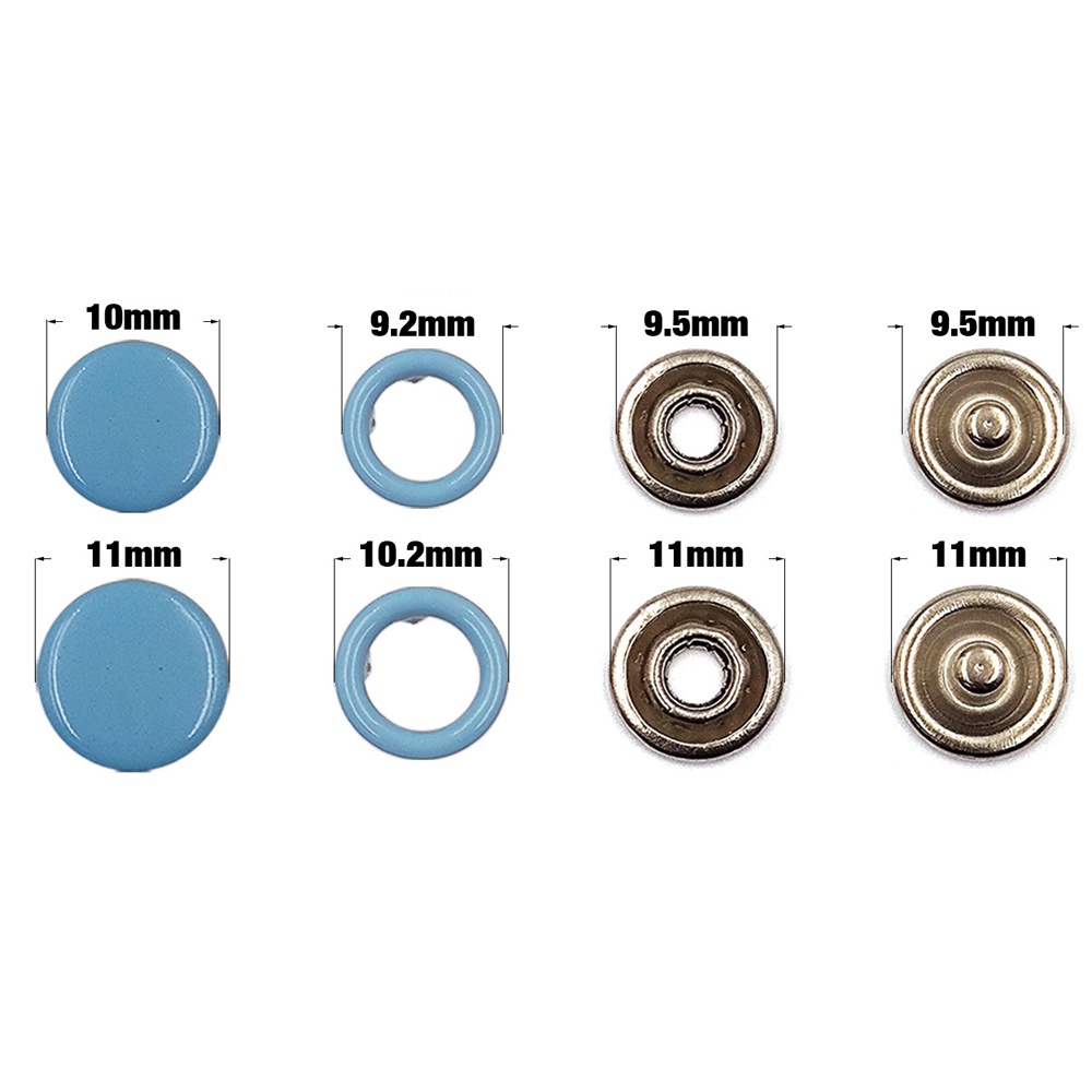 Set 50 Nút Bấm Bằng Kim Loại 9.5mm 11mm Chuyên Dụng Cho May Vá