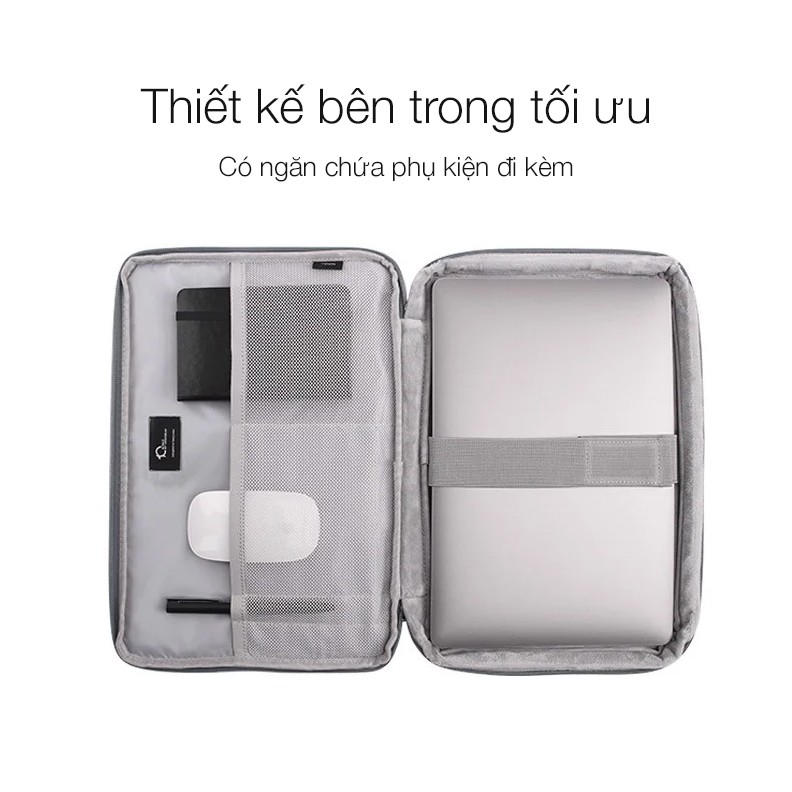 [Cam kết chính hãng] Túi xách + Cặp đeo chống sốc JCPal Tofino Messenger cho Macbook/Laptop - 13/14/15 inch (Màu đen)