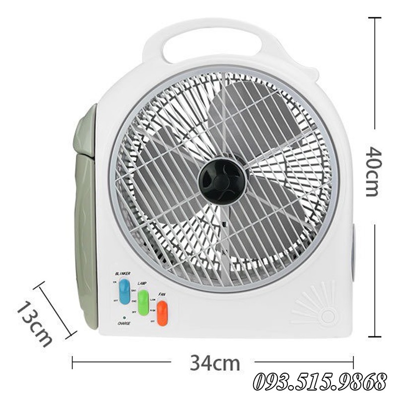 Quạt Sạc Tích Điện MELODY FAN - Quạt Tích Điện Dạng Hộp Hai Bình Ắc Quy Sử Dụng Thời Gian 8 Tiếng, Có Đèn Led Siêu Sáng | BigBuy360 - bigbuy360.vn