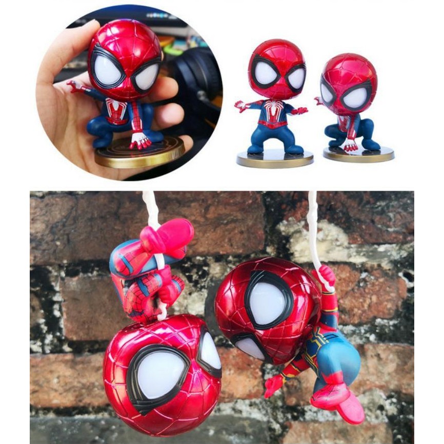 Bộ 5 Mô hình đồ chơi Spider man người nhện chibi cosbaby cao khoảng 10cm