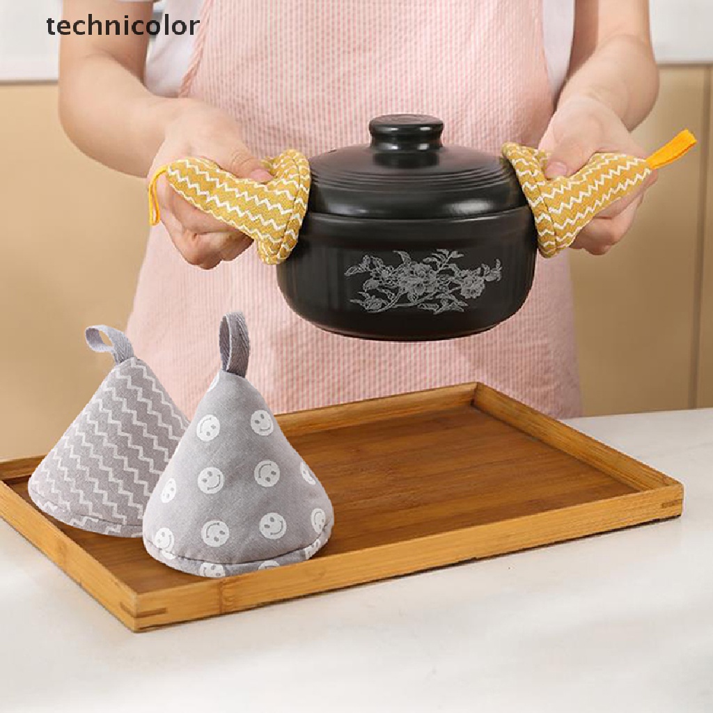 Dụng cụ nhấc nồi chống bỏng hình tam giác bằng vải chần bông