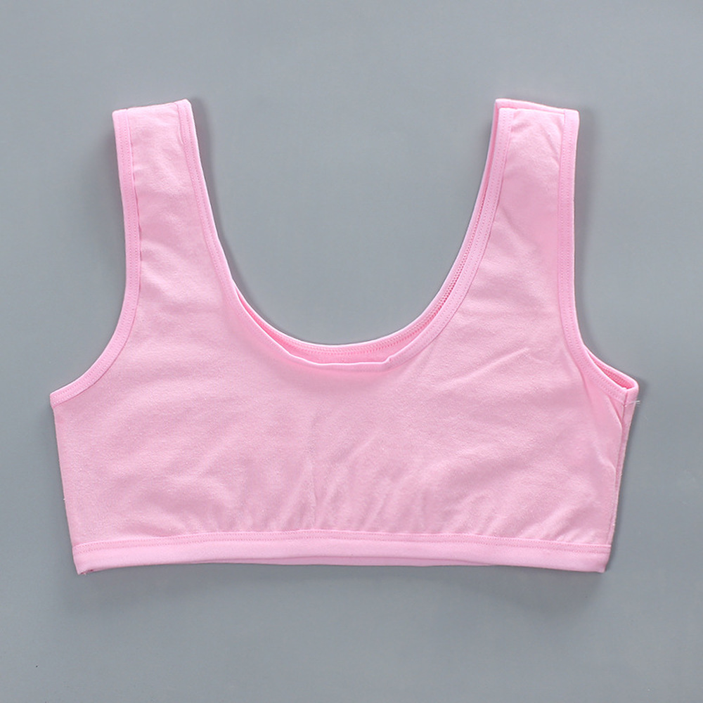 Áo lót Aijolen bằng cotton màu trơn cho bé gái từ 7-14 tuổi