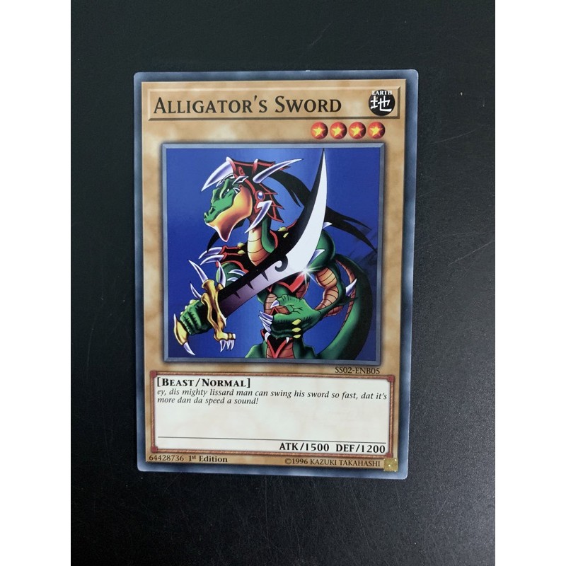 bài yugioh: alligator’s sword