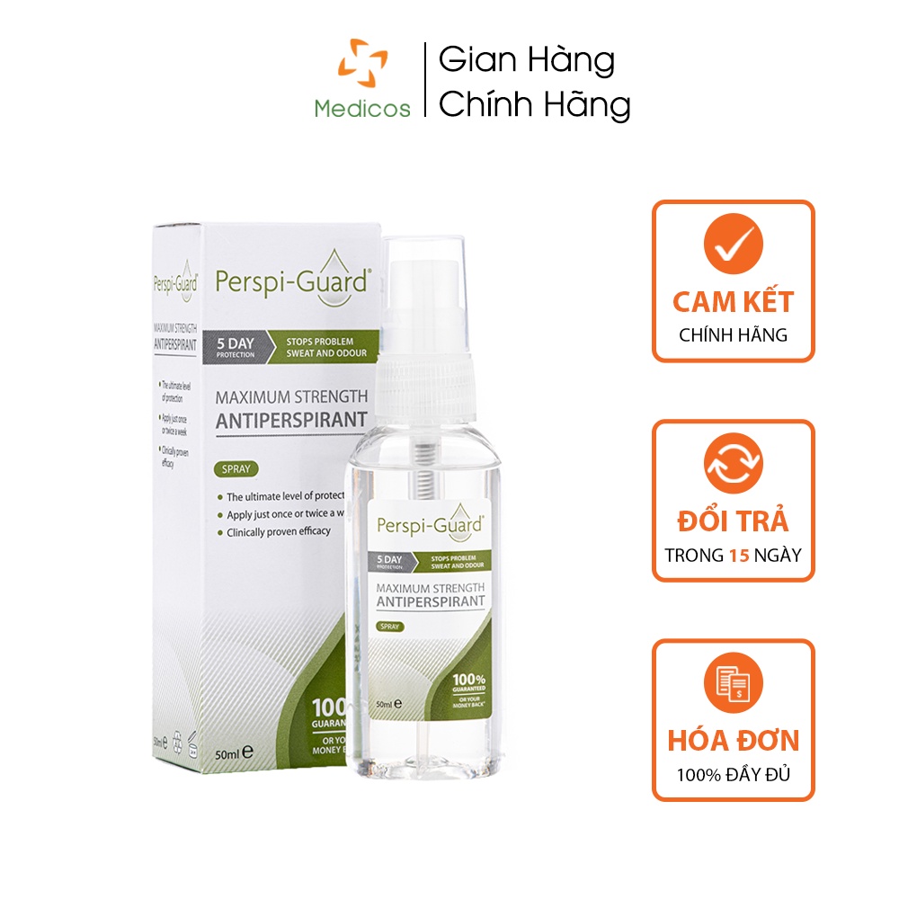 Xịt Khử Mùi Toàn Thân Perspi Guard Spray Cho Người Có Mùi & Mồ Hôi Nặng Hiệu Quả Đến 5 Ngày