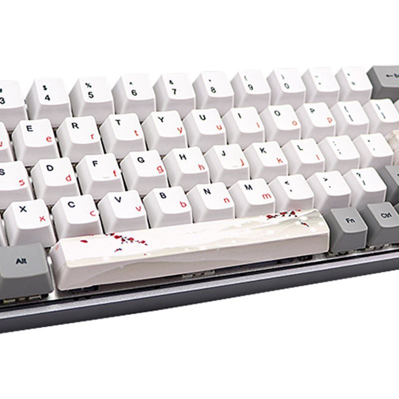 Nút Bàn Phím Cơ Pbt Oem In Hình Hoa Mận Dễ Thương Cho Gh60 Gk61 Gk64