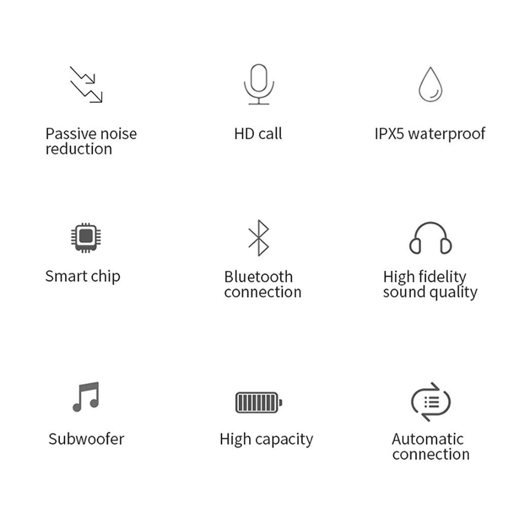 Tai Nghe Bluetooth Không Dây Kèm Hộp Sạc Dùng Cho Samsung S7 S8 Iphone Xs Max 8 7