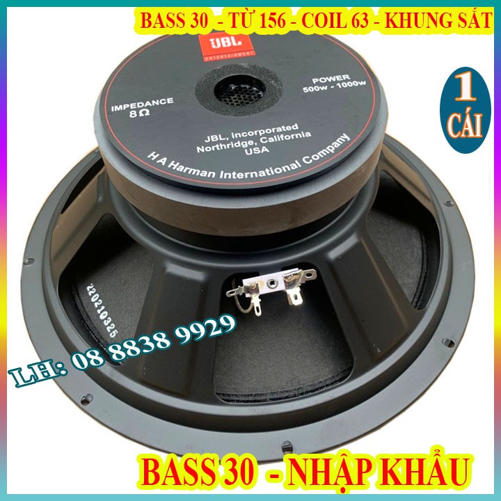 CỦ BASS 30 JB TỪ 156 COIL 63 CAO CẤP NHẬP KHẨU CHINA TIẾNG SÁNG - GIÁ 1 LOA