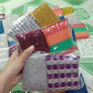 Combo 6 miếng rửa chén kim tuyến (màu ngẫu nhiên)