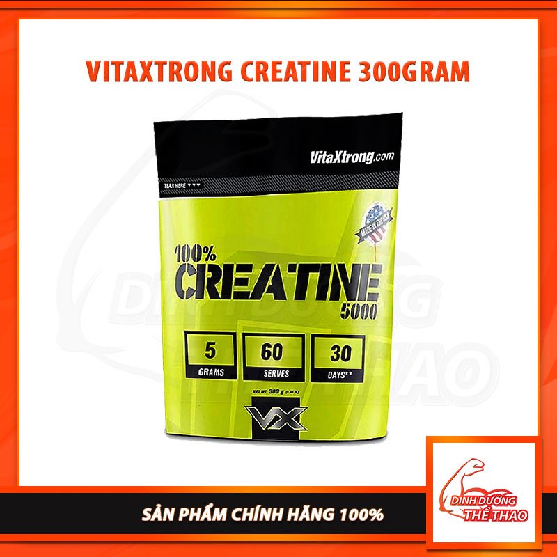 Thực Phẩm Bổ Sung Hỗ Trợ Tăng Sức Mạnh Cơ Bắp Vitaxtrong Creatine 5000  - KHÔNG VỊ