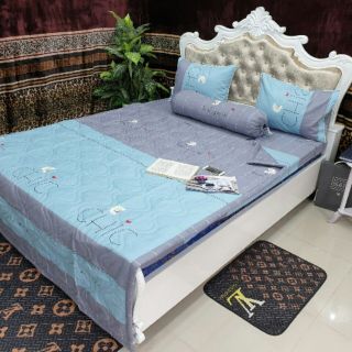 Bộ chăn ga gối cotton Hàn Quốc