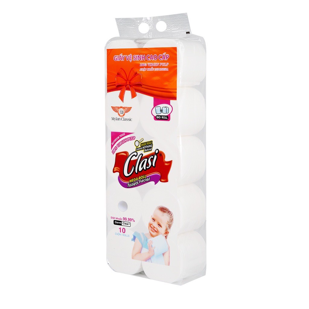 Giấy vệ sinh Clasi em bé Mylan 4 lớp có lõi