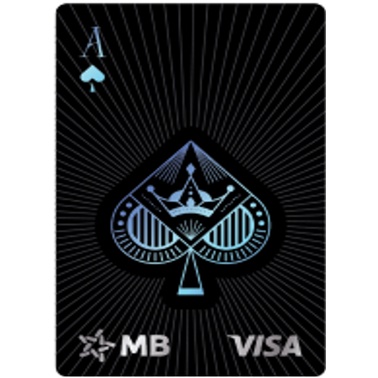 THẺ QUÂN BÀI, ACE Hi Collection, MB Hi Visa Collection, Thẻ bài tây, MB Bank, Thẻ 2 in 1, Át, Cơ, Rô, Tép