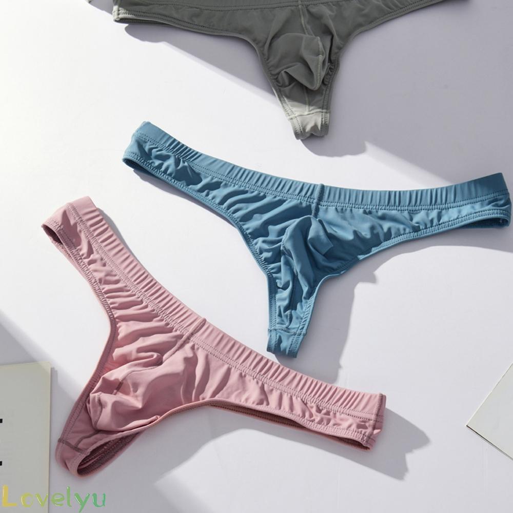【Ready Stock】Men Briefs Modal Soft Pouch T-Shaped Thong U-Convex Underpant 1pcs Bikini@New