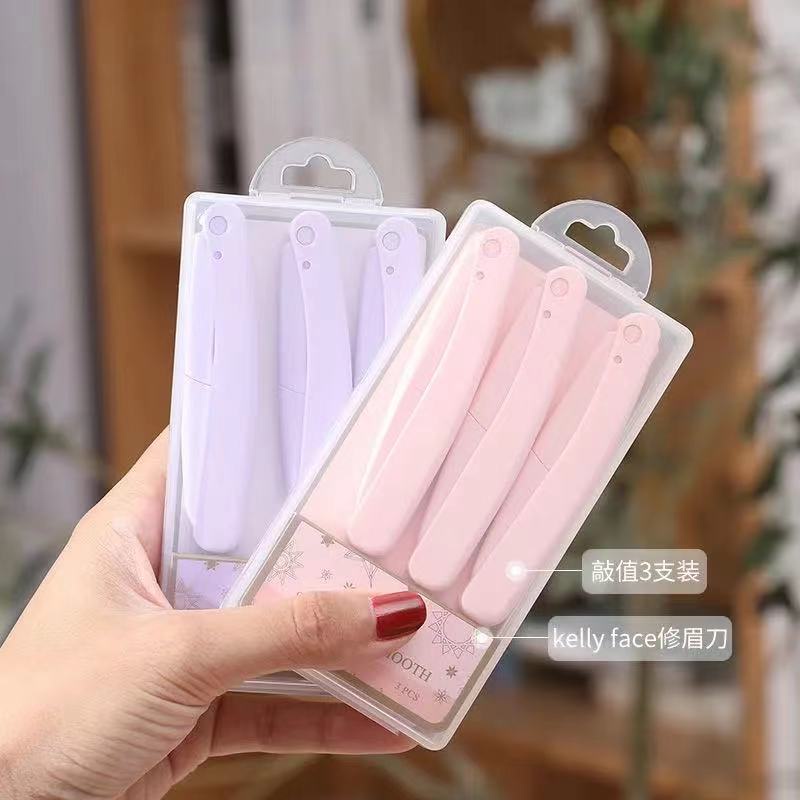 [Hàng mới về] Set 3 dao cạo chân mày thép không gỉ tiện lợi