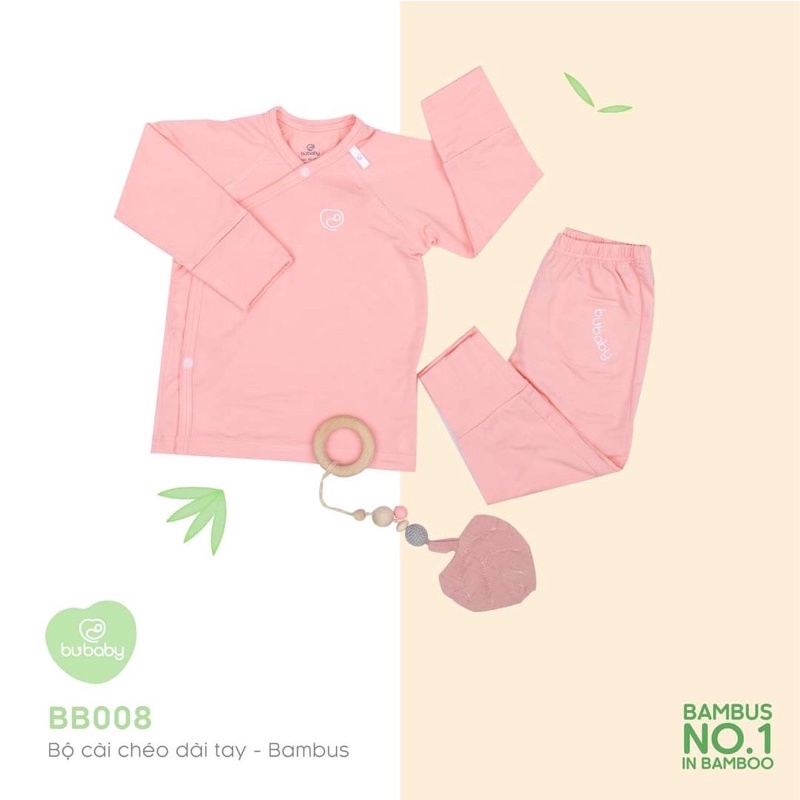 BUBABY - Bộ cài chéo dài tay Bambus KIMONO