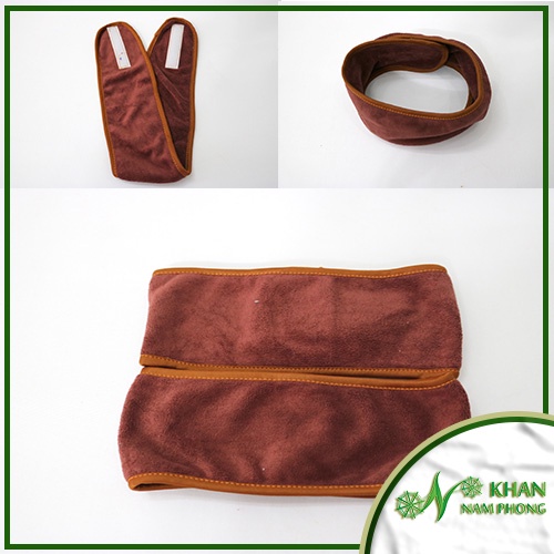Băng Đô Quấn Tóc Spa Chuyên Dụng Nam Phong Microfiber Có Miếng dán Gai 10cm Màu Ngẫu Nhiên
