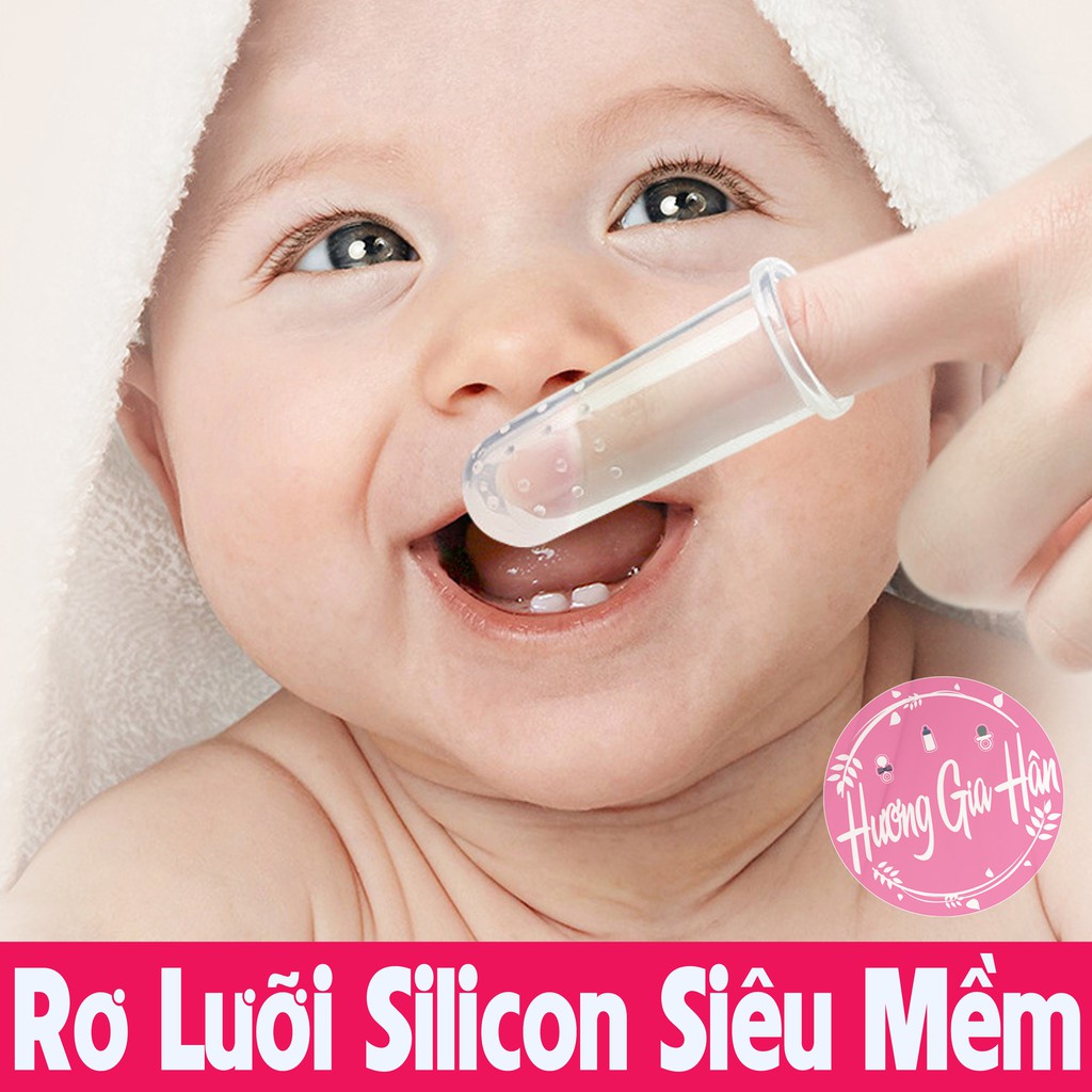 Rơ Lưỡi Silicon Xỏ Ngón Cho Bé Siêu Mềm, An Toàn ,Tiết Kiệm ( Có Hộp )