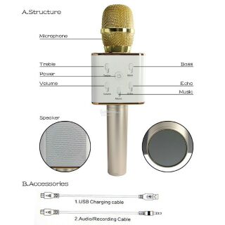 Mic Karaoke Kèm Loa Blutooth TUXUN Q7