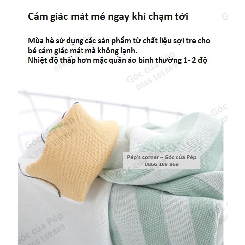 Chăn sợi tre đắp hè cho bé