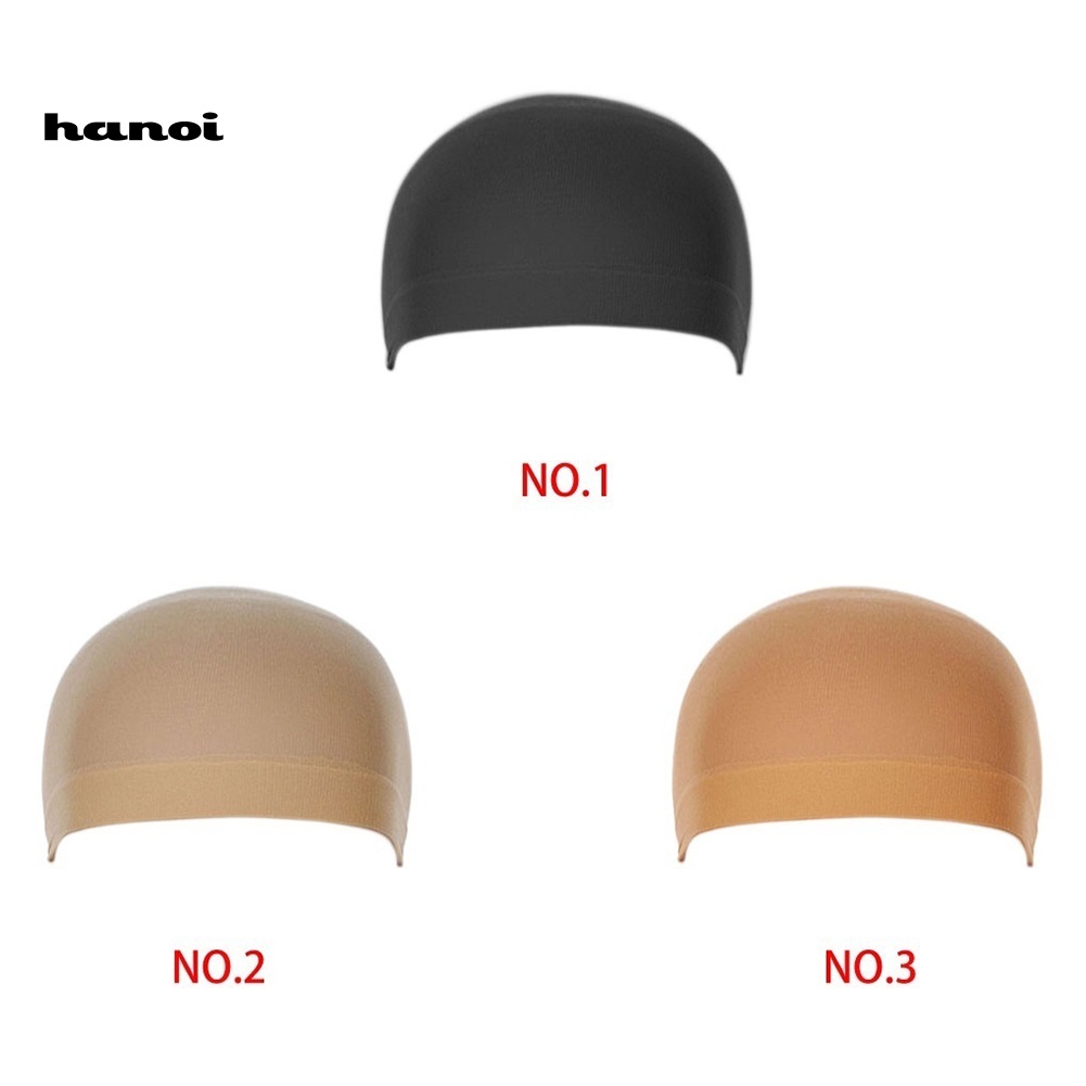 Set 2 Mũ Lưới Đội Tóc Giả Co Giãn Màu Sắc Trơn Dành Cho Nữ