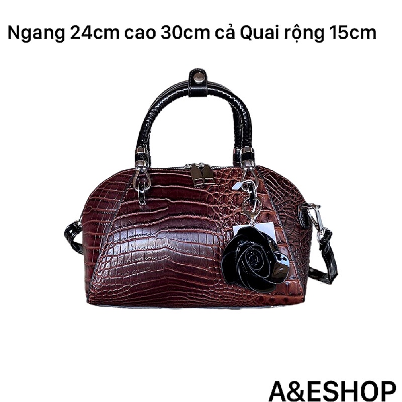 Túi Xách Nữ Da Bò Dập Vân Cá Sấu Quai Sách Cao Cấp Rẻ Đẹp -A&ESHOP 9807