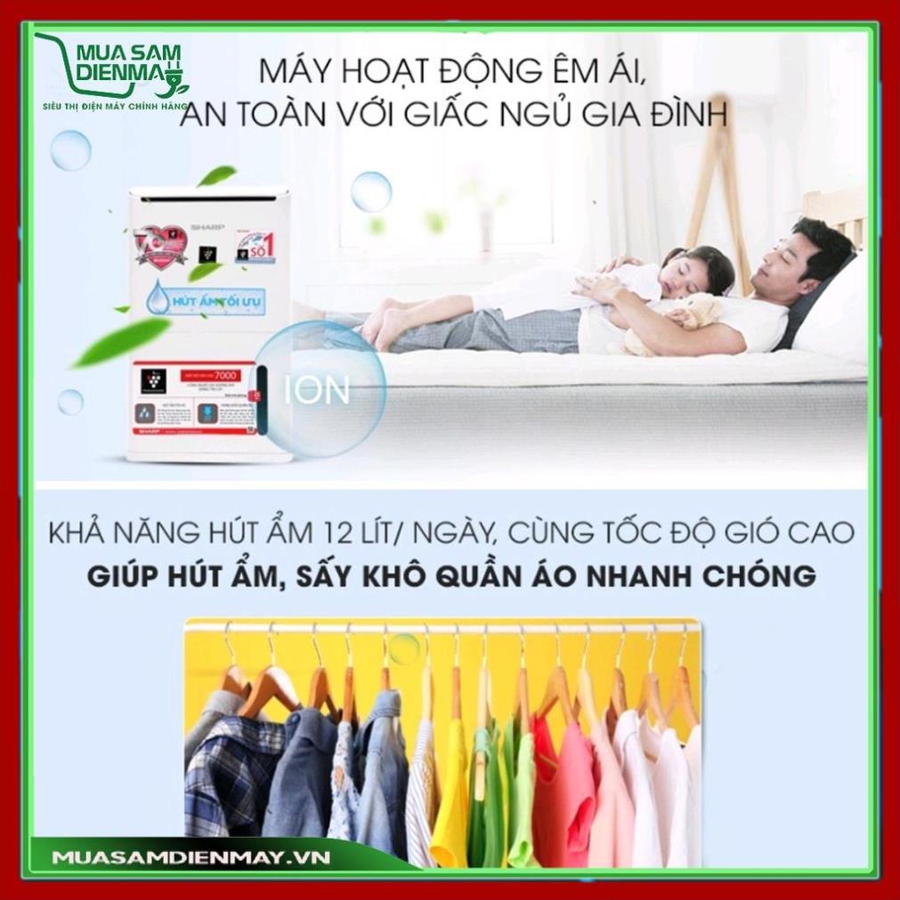 Máy lọc không khí và tạo ẩm Sharp DW-D12A-W - Hàng chính hãng