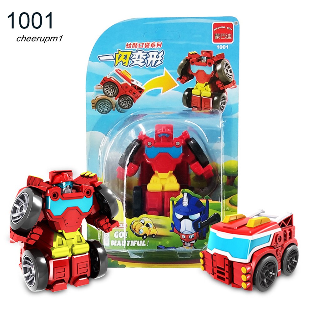 Đồ chơi mô hình xe biến hình thành robot nhỏ gọn dễ thương cho bé