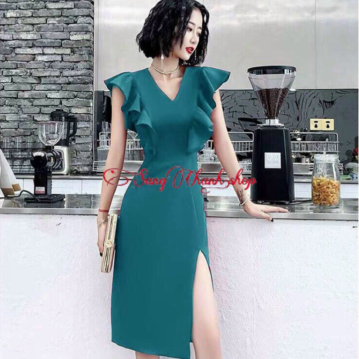 Đầm Sang Chảnh Hút Hồn | Đầm Ôm Phối Bèo Cánh Tiên Mẫu Hot 2020 Trend 2020