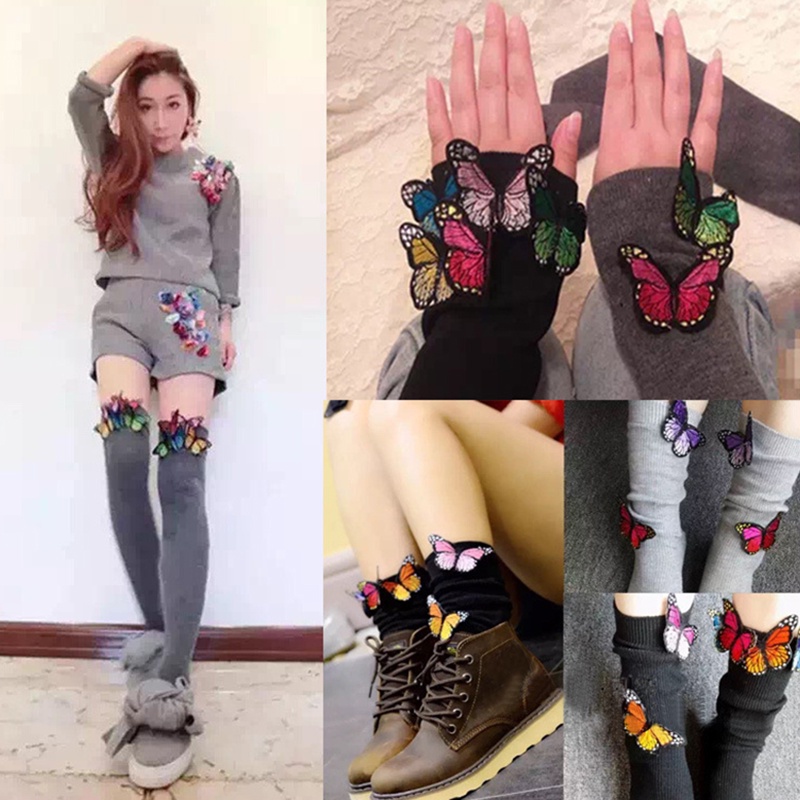 Miếng vá thêu hình bướm nhiều màu sắc J2Q7 S2M1 P0I2 R6G7