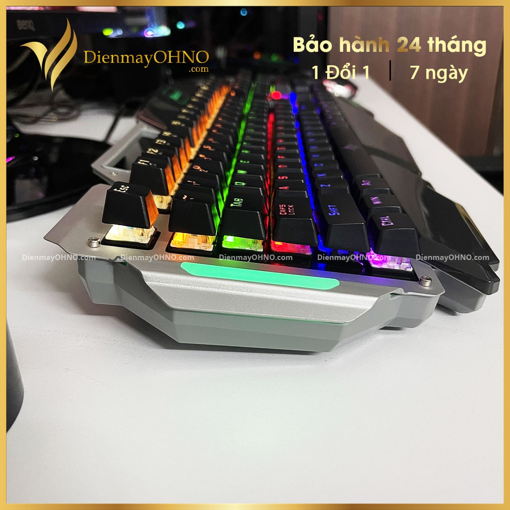 Bàn Phím Cơ Gaming Chơi Game BOSSTON MK915 LED RGB Bàn Phím Máy Tính Có Dây PC LED 105 Phím - Điện Máy OHNO