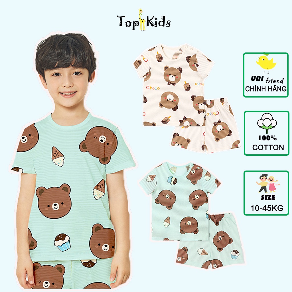 BỘ ĐỒ CỘC TAY TRAI UNIFRIEND HÀN QUỐC 10- 50kg, Topkid_vietnam