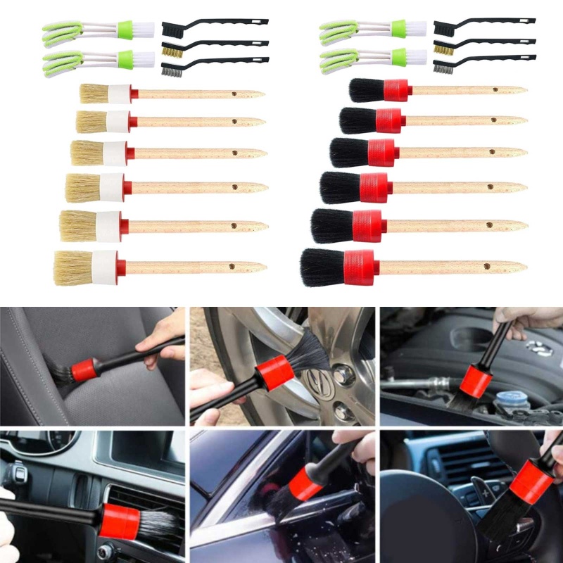 Bộ 11 Cọ Vệ Sinh Vành Xe Máy/Xe Đạp Đa Năng Sợi Mềm