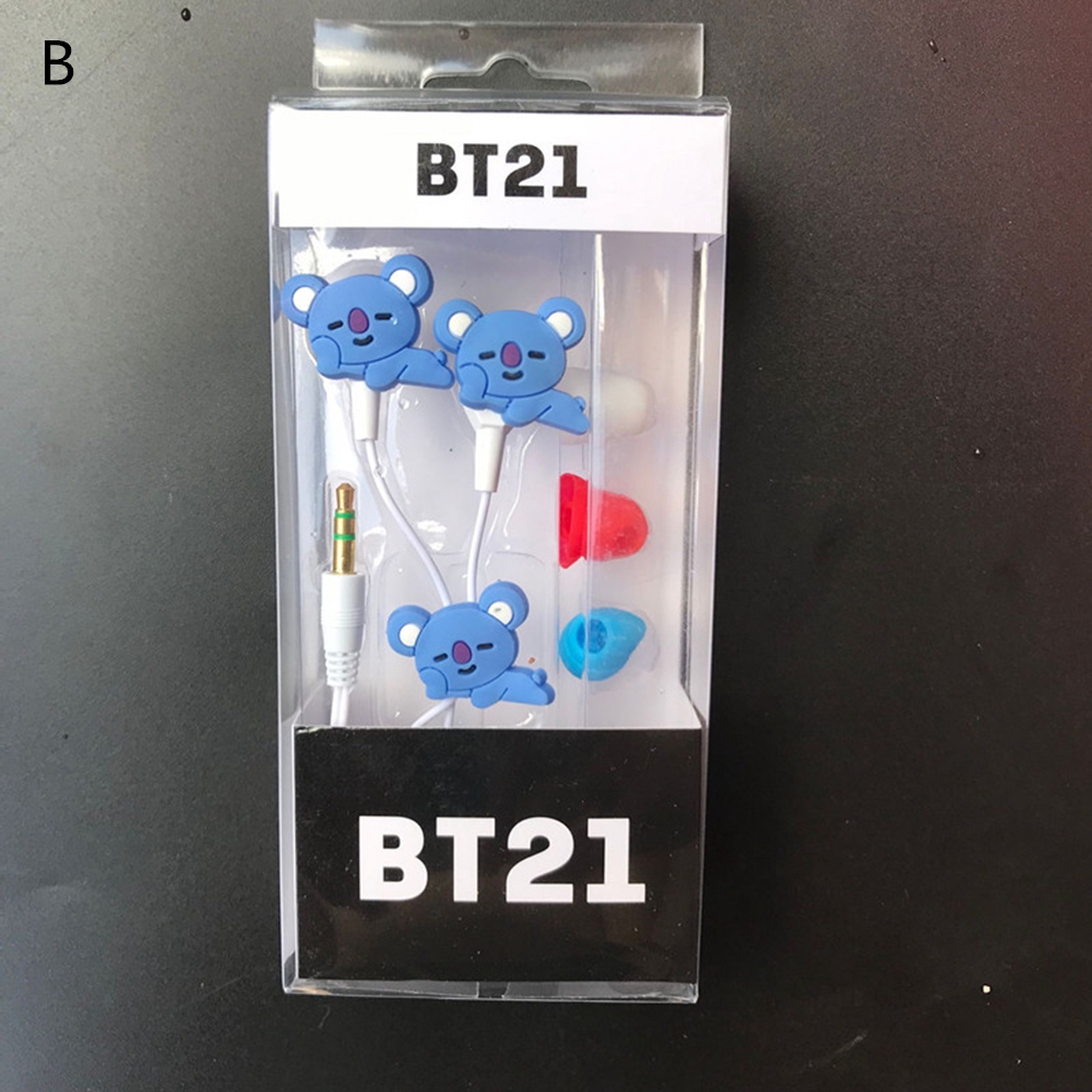 Tai Nghe Nhét Tai Hình Hoạt Hình Bts Bt21 Sáng Tạo