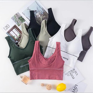 Image of Sport Bra Gym Bra Olahraga Push Up Wanita Tanpa Kawat Elastis Sexy Import
