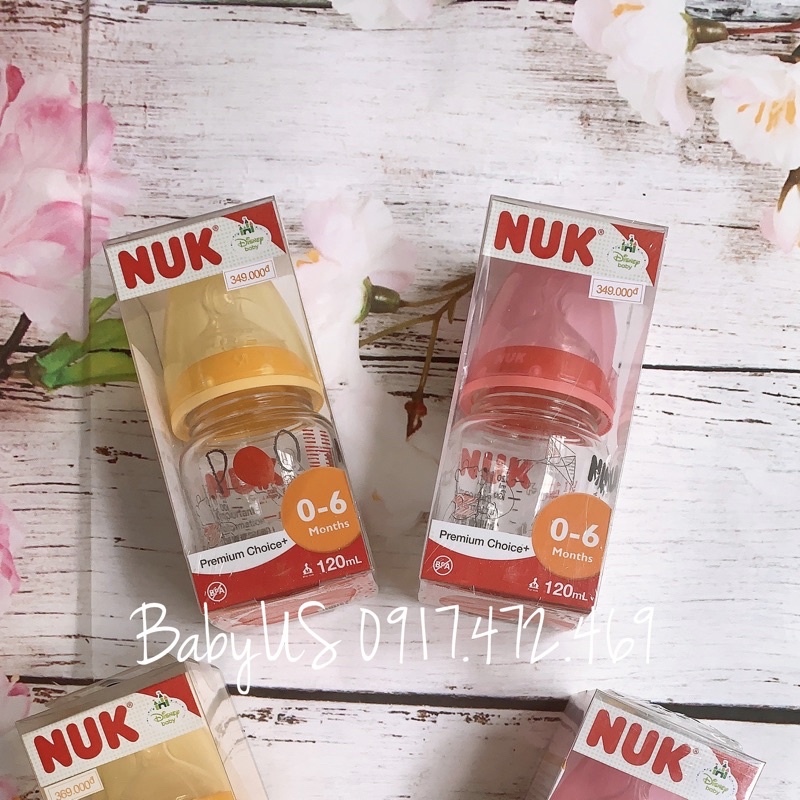 Bình sữa NUK Premium Choice+ thủy tinh 120ml núm ti S1 - M