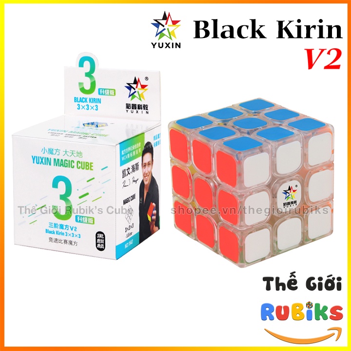 Yuxin Black Kirin Kylin V2 Trong Suốt Rubik 3x3 Cube