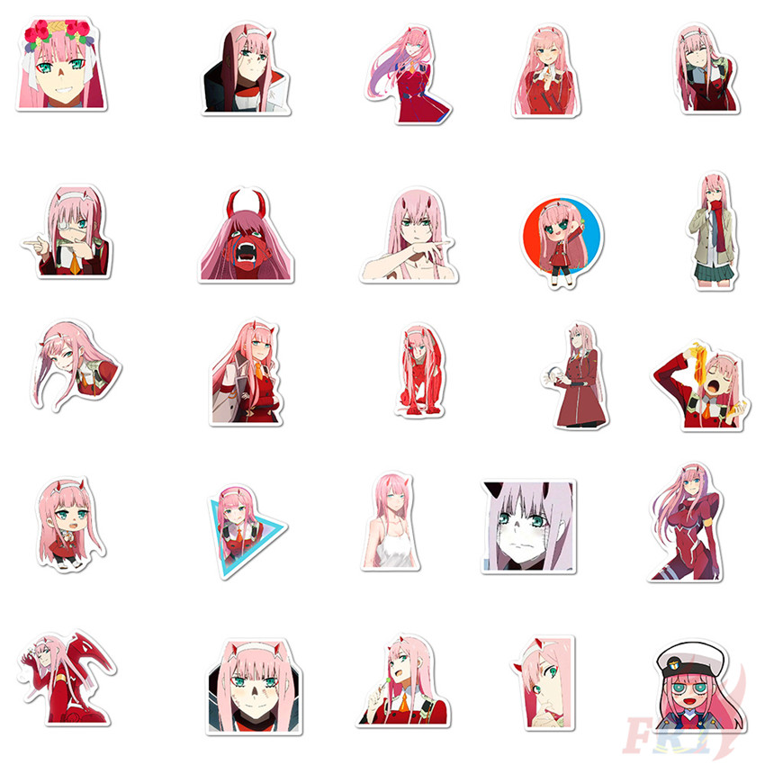 100Pcs/Set ❉ DARLING in the FRANXX Series A - Anime Stickers ❉ Zero Two Waterproof DIY Decals Doodle Stickers