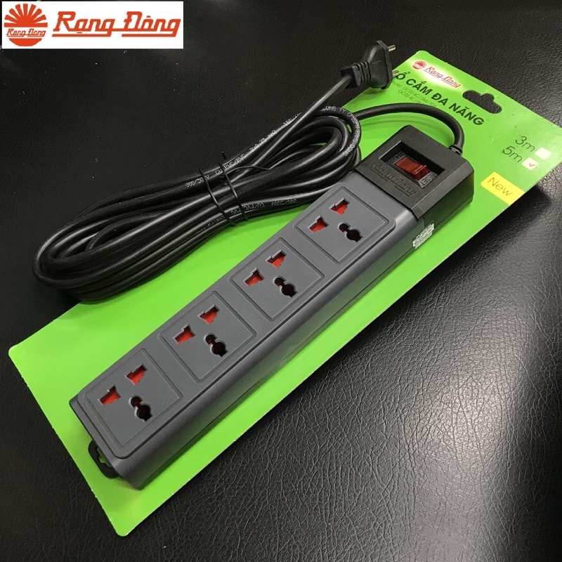 Ổ cắm điện đa năng Rạng Đông 2500w 4ổ cắm có dây