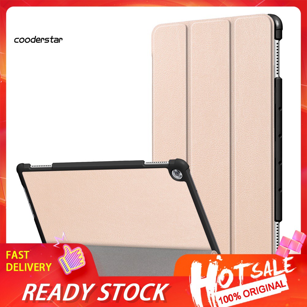 Bao Da Nắp Gập Kiêm Giá Đỡ Cho Huawei Mediapad M5 Lite