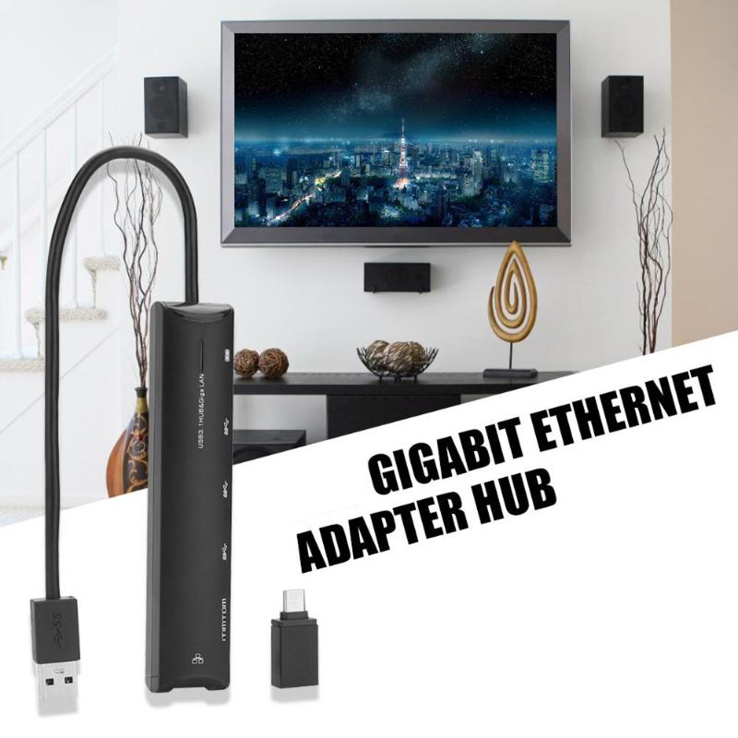 Bộ Chuyển Đổi Usb 3.0 Sang Rj45 1000mbps Cho Xiaomi Mi Box 3 / S 4 4c Se | BigBuy360 - bigbuy360.vn