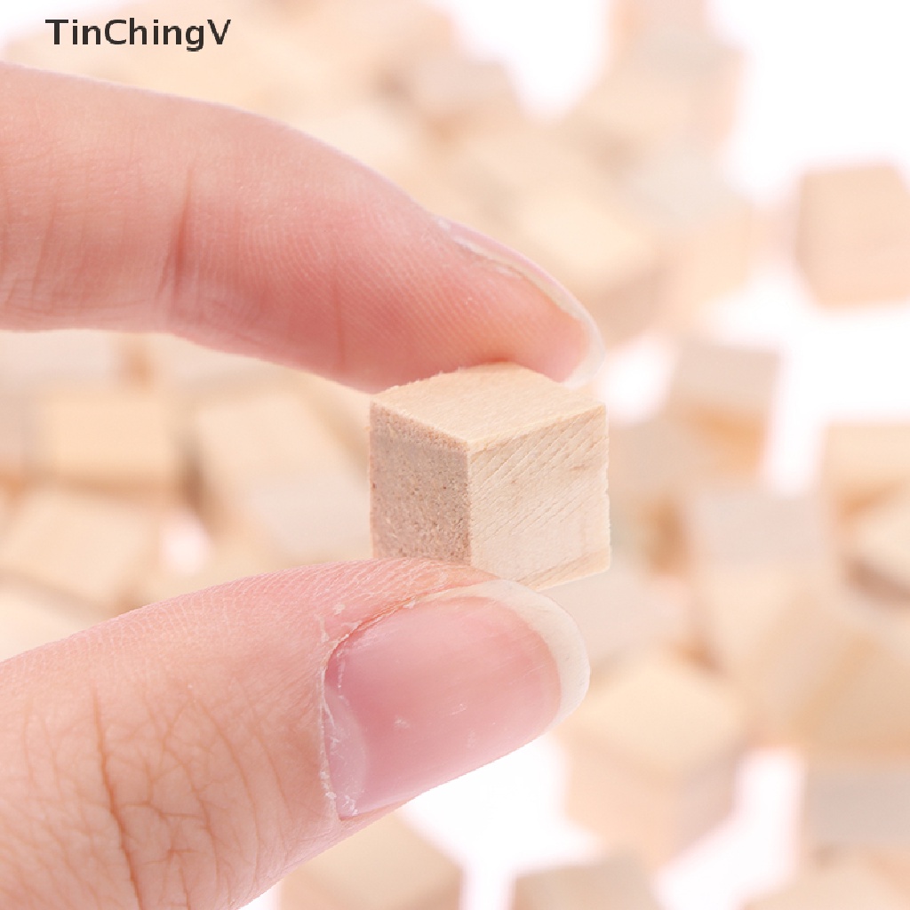 Set 100 Khối Gỗ Vuông Trơn Chưa Hoàn Thành Dùng Làm Đồ Gỗ DIY