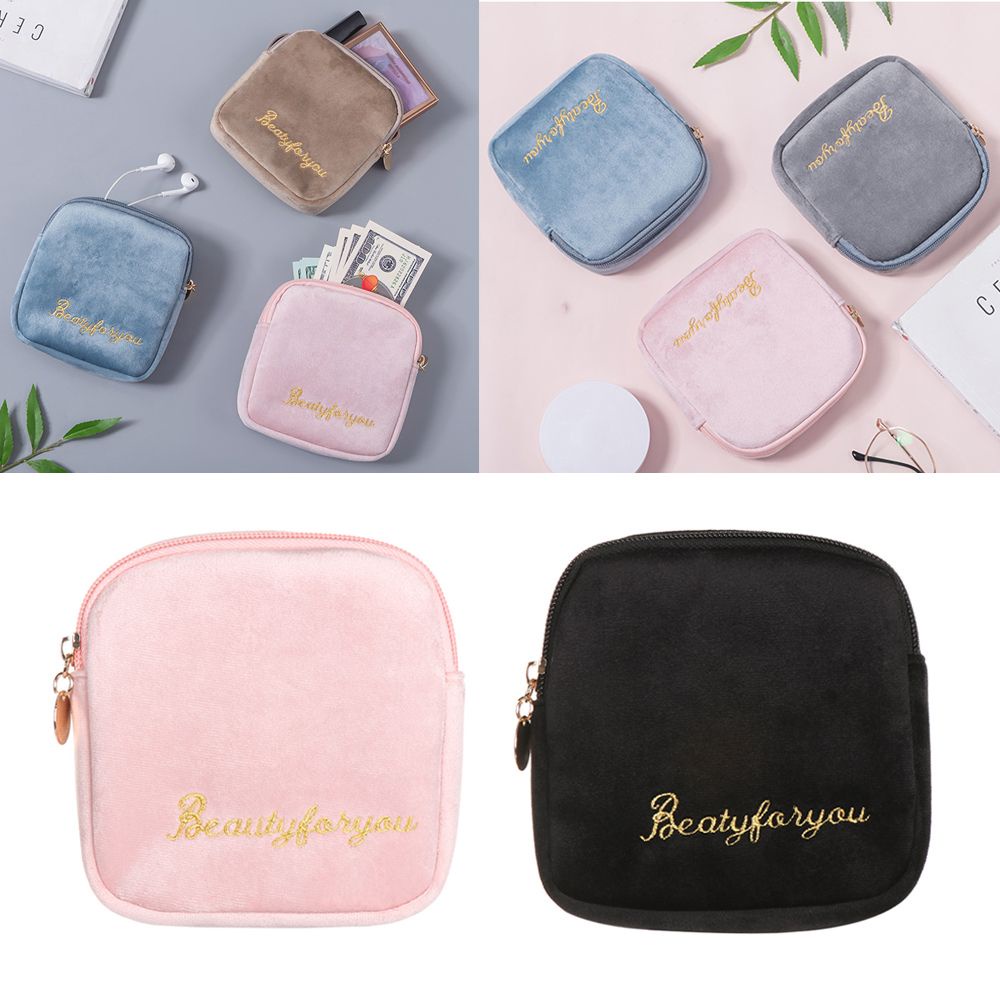 Túi đựng băng vệ sinh thiết kế nhỏ gọn nhiều màu sắc xinh xắn cho nữ