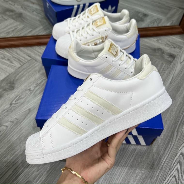 |  KHOAI SNEAKER| Giày thể thao adidas superstar sò trắng charm vàng bản đẹp 2022 full box - bill - giấy gói