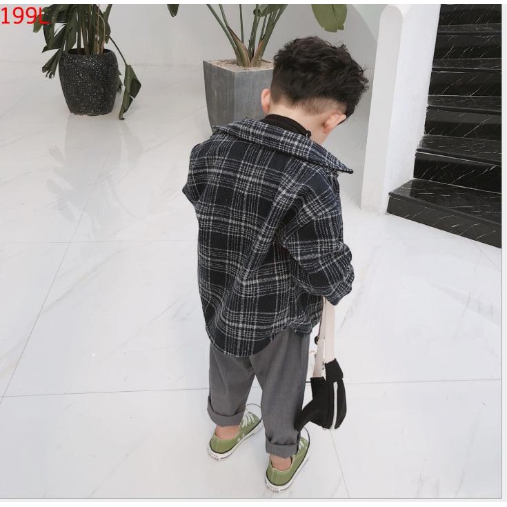 Áo sơ mi [Hàng cao cấp cực đẹp] phong cách Hàn Quốc chuẩn soái ca cho bé trai (video)