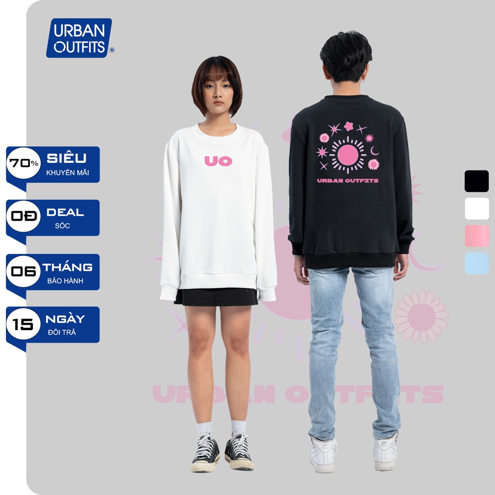 Áo Sweater Form Rộng Nữ Nam URBAN OUTFITS In Mặt Trời UO SWO33 Thun Cotton Nỉ 4 Chiều Local Brand