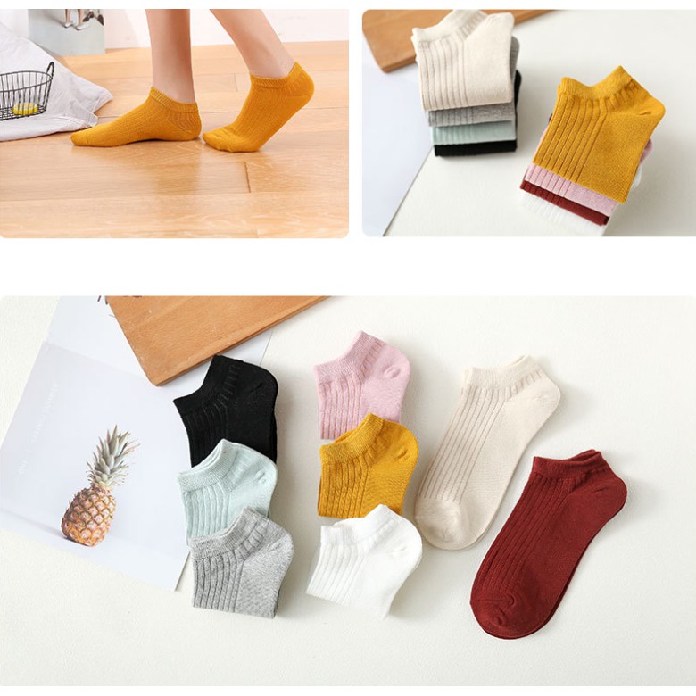 Tất Nữ Cotton Cổ Thấp Xuất Hàn Thời Trang ( T065 ) Hàng Loại Đẹp.